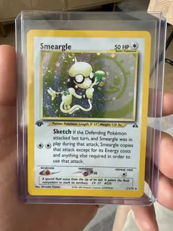 (SWIRL) NM Smeargle - 1st Ed. Holo Neo Discovery Pokemon Card Misprint 2001 - Image 1