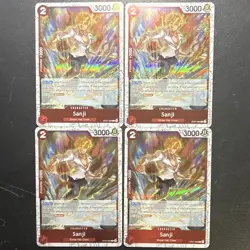 Bandai One Piece Card Game Sanji ST21-006 x4 Foil Blocker Character Card Lot Eng - Image 1