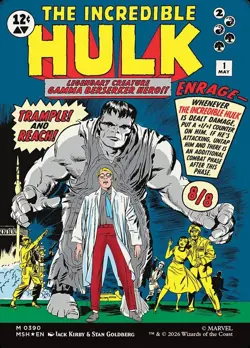 Bruce Banner / The Incredible Hulk (Borderless) 0390 Marvel Super Heroes MTG NM - Image 2