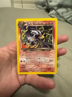 Pokemon TCG Dark Houndoom Neo Destiny Holo Rare Card 7/105 Swirl HP 🌀 - Image 1