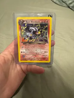 Pokemon TCG Dark Houndoom Neo Destiny Holo Rare Card 7/105 Swirl HP 🌀 - Image 3