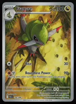 Fraxure 146/086 Black Bolt BLK Holo Illustration Rare Pokemon NM - Image 1