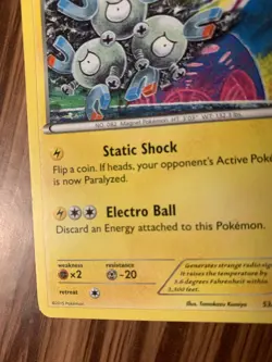 Magneton #53/162 XY: Uncommon - Pokemon Card. TCG Tomokazu 2015 - Image 3