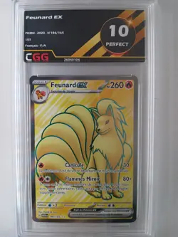 Carte pokemon FRANCAIS Feunard ex (MEW 186) 151 CGG 10 26040104 - Image 1