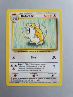 Raticate 40/102 Pokemon TCG Base Set (1999) Uncommon NM - Image 1