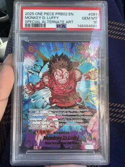 2025 One Piece PRB02 #061 Monkey D. Luffy Special Alternate Art PSA 10 GEM MINT! - Image 1