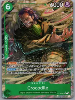Crocodile (Full Art) ST30-010 Starter Deck EX: Luffy & Ace One Piece Foil NM - Image 1