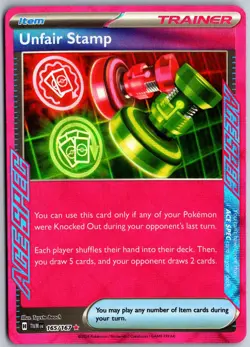 Unfair Stamp 165/167 ACE SPEC Rare Twilight Masquerade Pokemon NM - Image 1