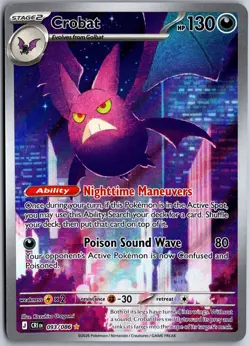 Crobat 093/086 Illustration Rare Chaos Rising Pokemon NM - Image 1