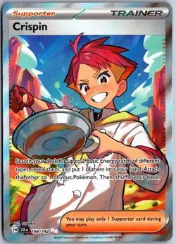 Crispin 164/142 Ultra Rare Stellar Crown Pokemon NM - Image 1