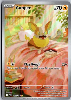 Yamper 099/094 Illustration Rare Phantasmal Flames Pokemon NM - Image 1