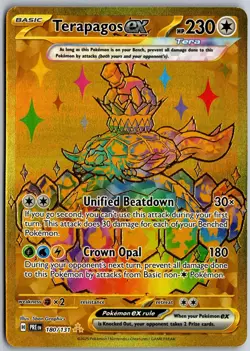 Terapagos ex 180/131 Hyper Rare Prismatic Evolutions Pokemon NM - Image 1