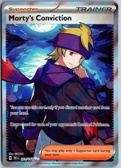 Morty's Conviction 201/162 Ultra Rare Temporal Forces Pokemon NM - Image 1