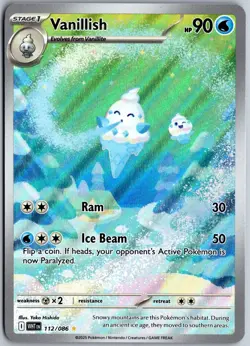 Vanillish 112/086 Illustration Rare White Flare Pokemon NM - Image 1