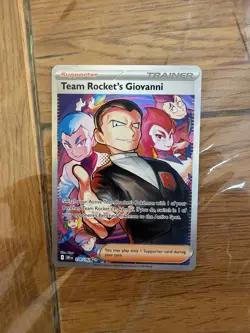Team Rocket's Giovanni 238/182 Special Illustration Rare Pokemon TCG English - Image 1
