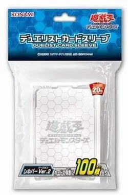 Limited Yu-Gi-Oh! OCG Duelist Card Sleeve Protector SILVER 100pcs KONAMI New - Image 1