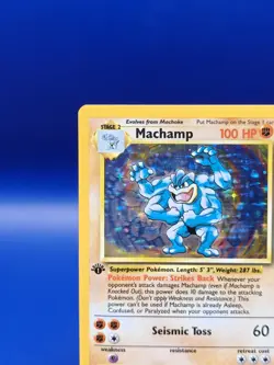 Machamp 8/102 1st Edition Base Set Holo Rare Pokemon Card WOTC Pokemon TCG LP - Image 4