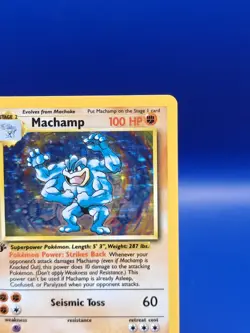 Machamp 8/102 1st Edition Base Set Holo Rare Pokemon Card WOTC Pokemon TCG LP - Image 5