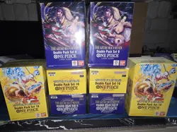 One Piece Card Game Double Pack Set 9 & 10 – Lot of 8 (DP-09, DP-10) - Image 1