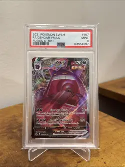 Pokemon 2021 Fusion Strike Gengar VMAX Ultra Rare Card 157/264 PSA 9 - Image 4