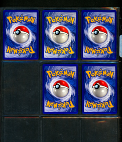 1999 Pokemon COMPLETE Base Set SHADOWLESS Edition TRAINER Common Cards 91-95 Lot - Image 3