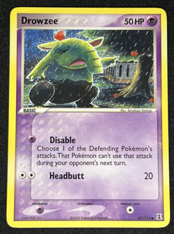 Drowzee 67/113 EX Delta Species Non-Holo Common Pokemon Card LP - Image 1