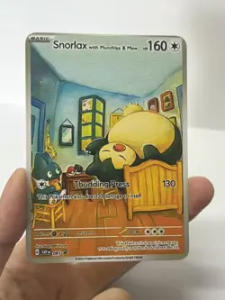 Snorlax with Munchiax & Mew HP160 Gold Metal Pokemon Card-Collectible Gift - Image 3