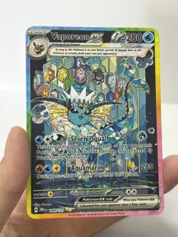 Vaporeonex HP280 Gold Metal Pokemon Card-Collectible Gift Display - Image 3
