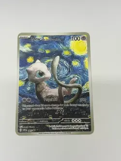 Mew With TheScary Night HP100 Gold Metal Pokemon Card-Collectible Gift Display - Image 1