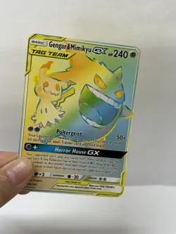 Gengar&MimikyuGX HP240 Gold Metal Pokemon Card-Collectible Gift Display - Image 3