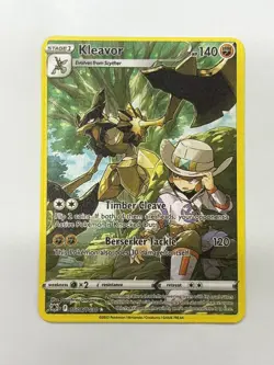 Kleavor HP140 Gold Metal Pokemon Card-Collectible Gift Display - Image 1