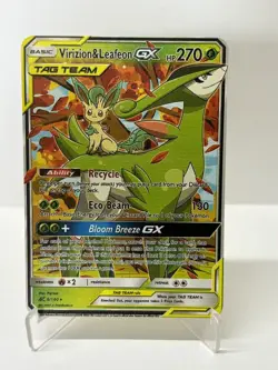 Virizion & LeafeonGX HP270 Gold Metal Pokemon Card-Collectible Gift Display - Image 4