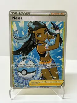 Nessa Supporter Gold Metal Pokemon Card-Collectible Gift Display - Image 4