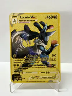 LucarioVMAX PS460 Gold Metal Pokemon Card-Collectible Gift Display - Image 4