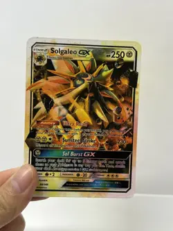 Solgaleo GX HP250 Gold Metal Pokemon Card-Collectible Gift Display - Image 3