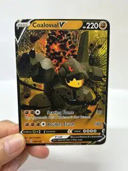 CoalossalV HP220 098/185 Gold Metal Pokemon Card-Collectible Gift Display - Image 3