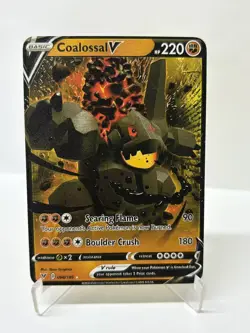 CoalossalV HP220 098/185 Gold Metal Pokemon Card-Collectible Gift Display - Image 4