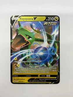RayquazaV HP210 100/159 Gold Metal Pokemon Card-Collectible Gift Display - Image 1