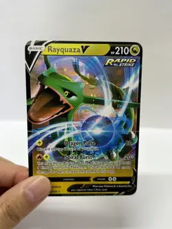 RayquazaV HP210 100/159 Gold Metal Pokemon Card-Collectible Gift Display - Image 3