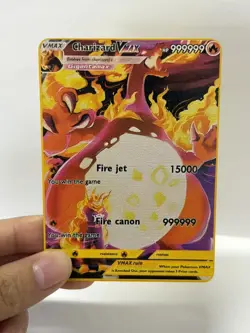 CharizardV HP999999 Gold Metal Pokemon Card-Collectible Gift Display - Image 3