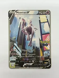 MewtwoV HP11220 Gold Metal Pokemon Card-Collectible Gift Display - Image 1