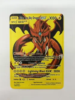 Slifer the sky DragonGX PSX00 Gold Metal Pokemon Card-Collectible Gift Display - Image 1