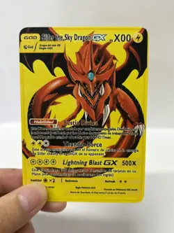 Slifer the sky DragonGX PSX00 Gold Metal Pokemon Card-Collectible Gift Display - Image 3