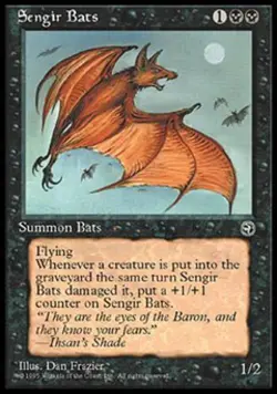 Sengir Bats (1) - Light Play MTG Homelands - Image 1
