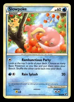 Slowpoke 66/90 Common HGSS Undaunted Pokemon LP - Image 1