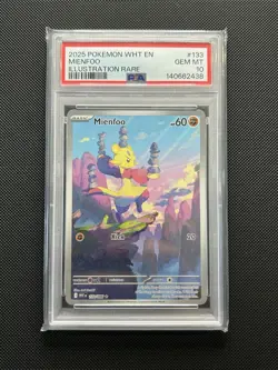 Pokemon TCG Sv: White Flare - Mienfoo 133/086 Illustration Rare Holo EN PSA 10 - Image 1