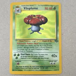 Pokemon Vileplume 15/64 Jungle Unlimited Edition Holo Rare 1999 80HP - Image 1