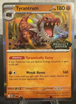 Pokemon TCG - Tyrantrum MEP 066 Perfect Order Stamped Promo Holo - Image 1