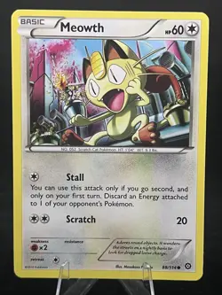 Meowth 88/114 Common XY - Steam Siege Pokemon NM - Image 3