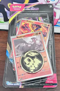 Pokemon TCG Chaos Rising Single Pack Blister [Reshiram/Moltres] - Image 1